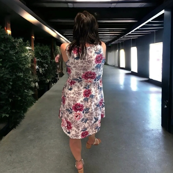 Shirley‎ & Stone Dear dress  blooming floral pink and cream casual - Picture 6 of 8